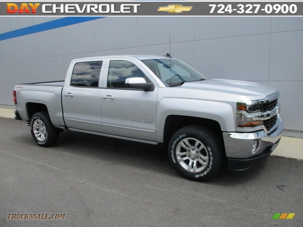 Silver Ice Metallic / Jet Black Chevrolet Silverado 1500 LT Crew Cab 4x4