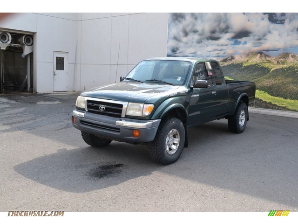 1999 Tacoma V6 Extended Cab 4x4 - Surfside Green Mica / Gray photo #5