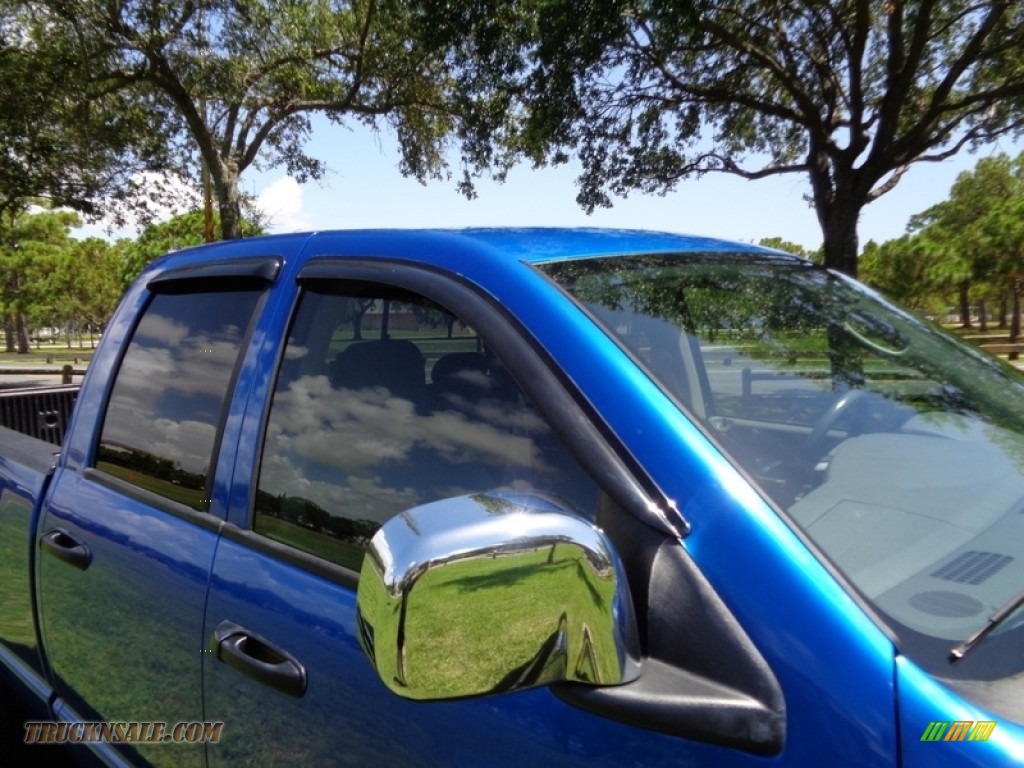 2008 Ram 1500 SLT Quad Cab - Electric Blue Pearl / Medium Slate Gray photo #25