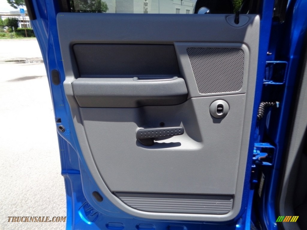 2008 Ram 1500 SLT Quad Cab - Electric Blue Pearl / Medium Slate Gray photo #50