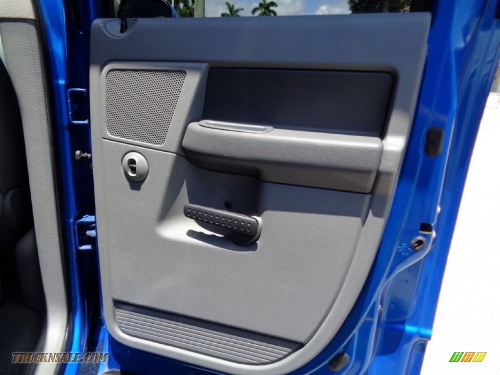 2008 Ram 1500 SLT Quad Cab - Electric Blue Pearl / Medium Slate Gray photo #52