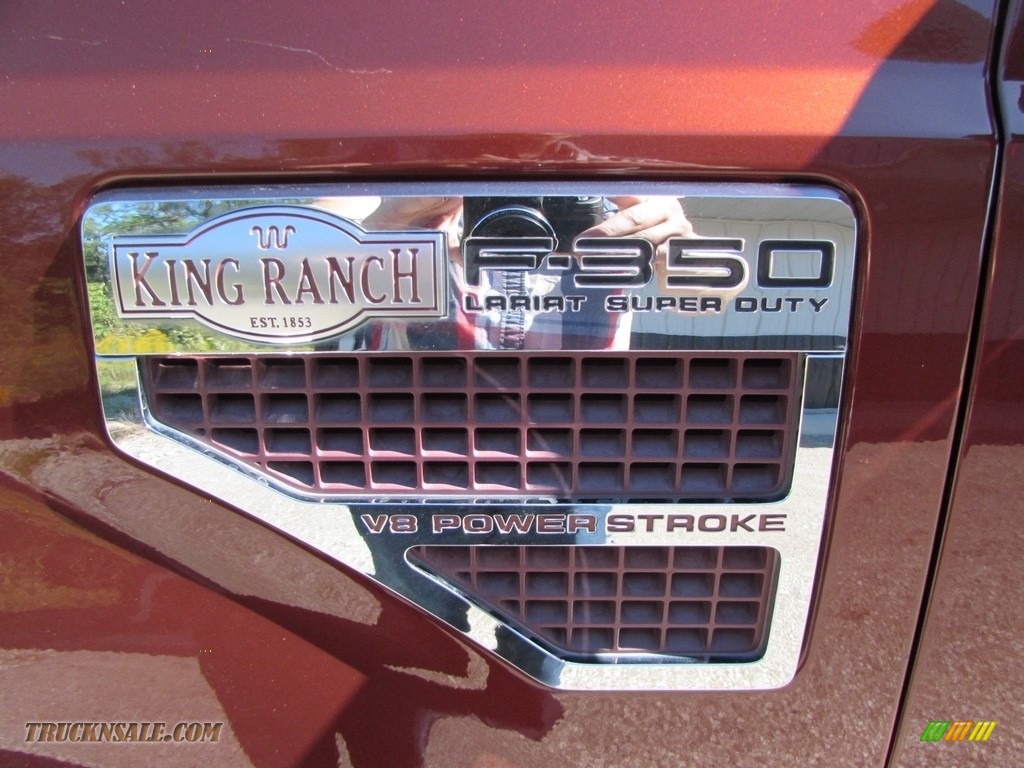 2008 F350 Super Duty King Ranch Crew Cab 4x4 Dually - Dark Copper Metallic / Chaparral Brown photo #10