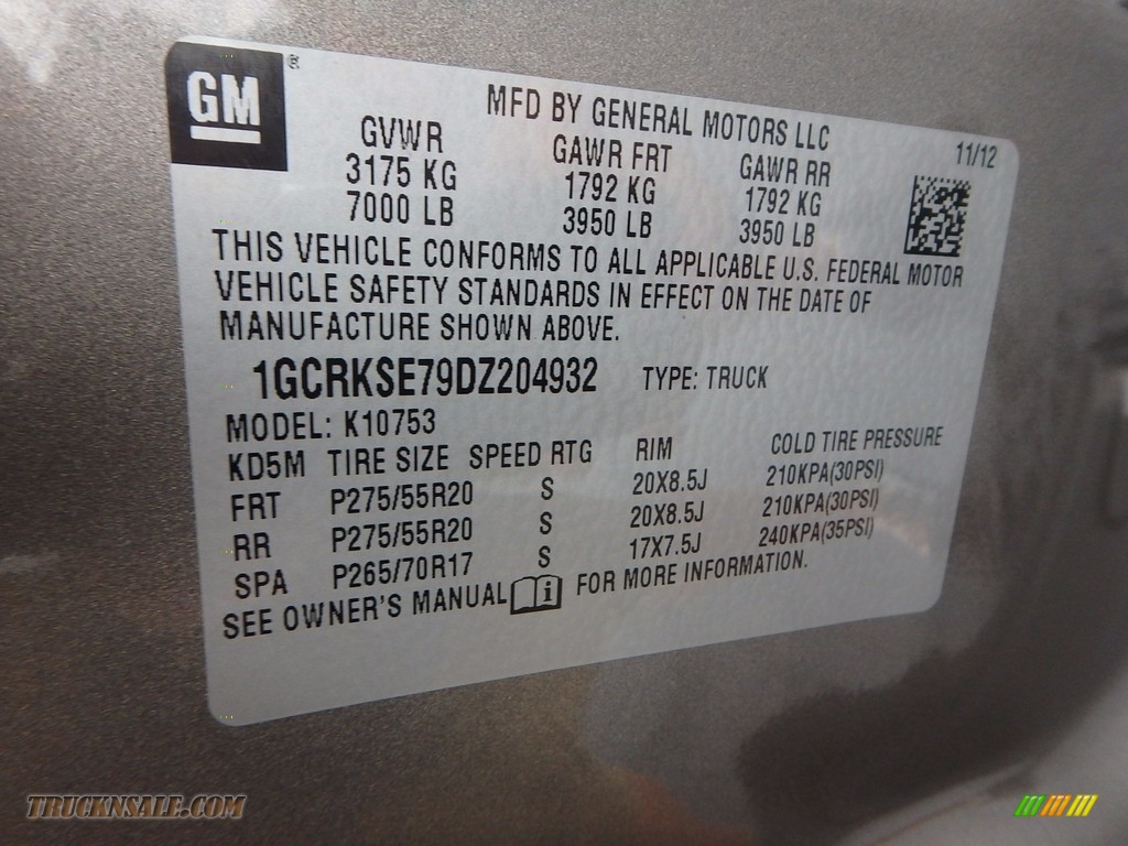 2013 Silverado 1500 LT Extended Cab 4x4 - Graystone Metallic / Ebony photo #29