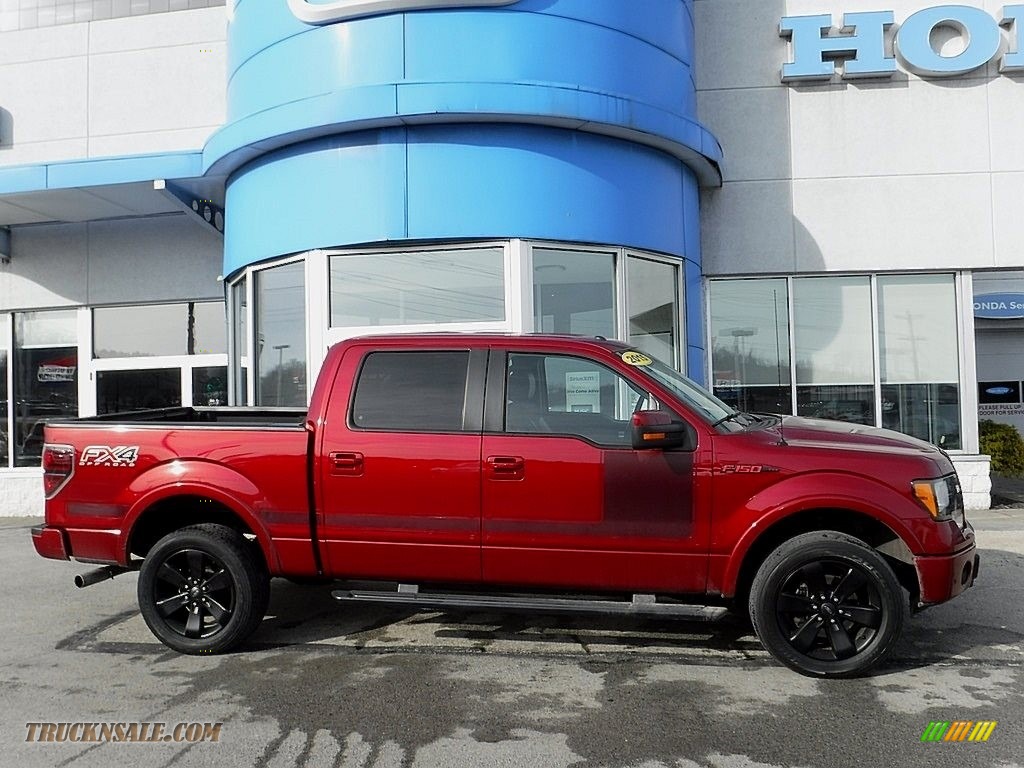 2013 F150 FX4 SuperCrew 4x4 - Ruby Red Metallic / FX Sport Appearance Black/Red photo #2