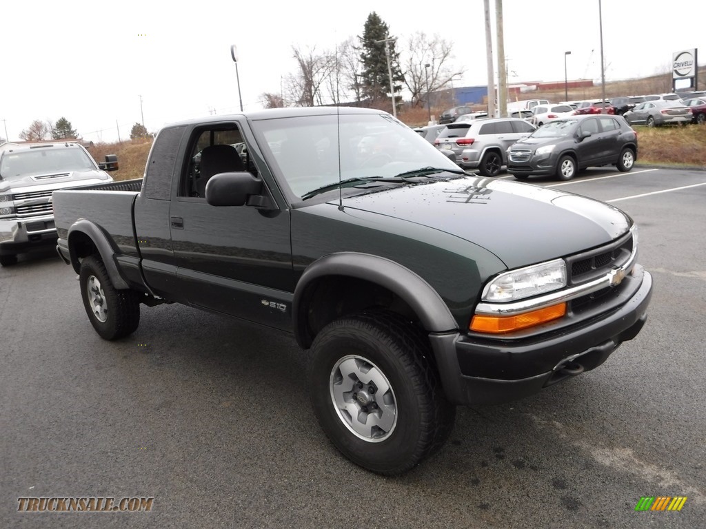 2001 S10 LS Extended Cab 4x4 - Forest Green Metallic / Graphite photo #5