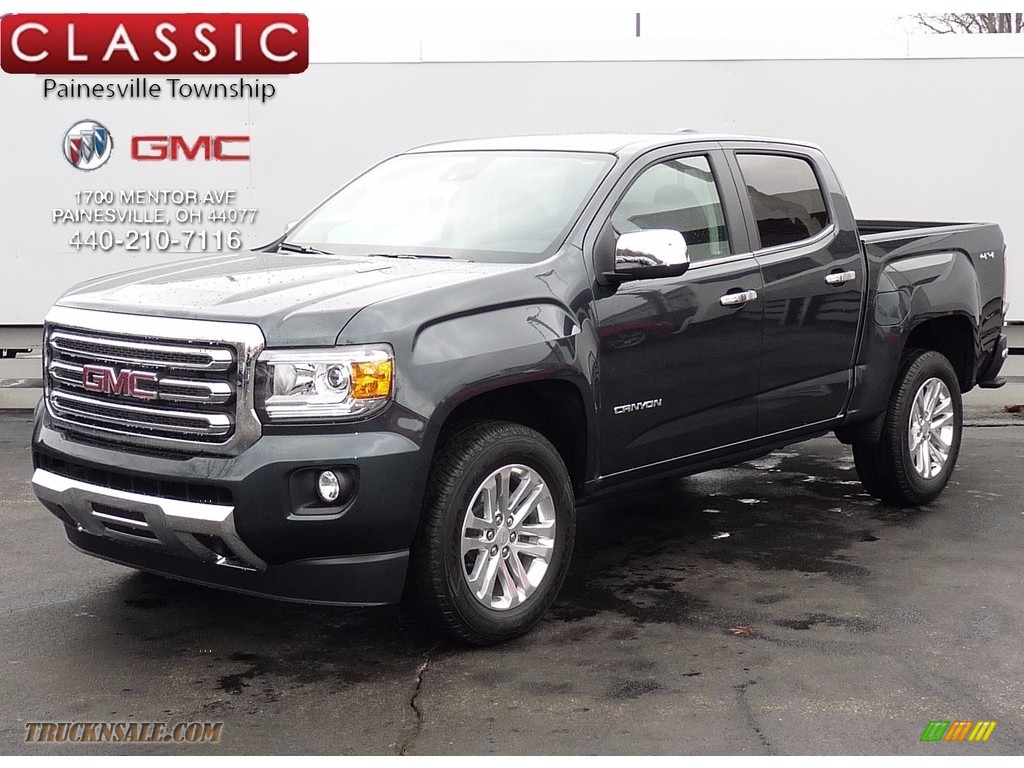 2017 Gmc Canyon Slt Crew Cab 4x4 In Dark Slate Metallic 179254 2017 Canyon Slt Crew Cab 4x4 Dark Slate Metallic Jet Black Photo 1