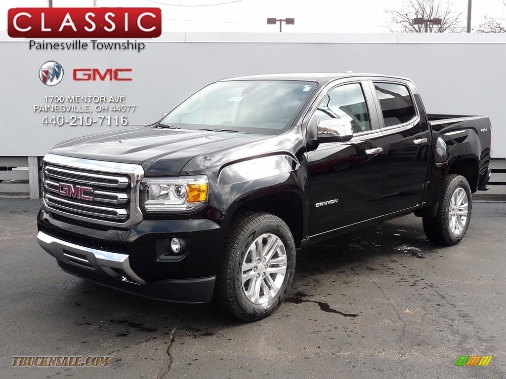 2017 Gmc Canyon Slt Crew Cab 4x4 In Onyx Black 170272 Truck N 2017 Canyon Slt Crew Cab 4x4 Onyx Black Jet Photo 1