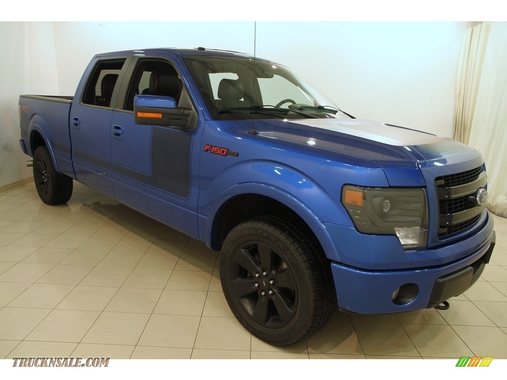 Blue Flame Metallic / FX Sport Appearance Black/Red Ford F150 FX4 SuperCrew 4x4