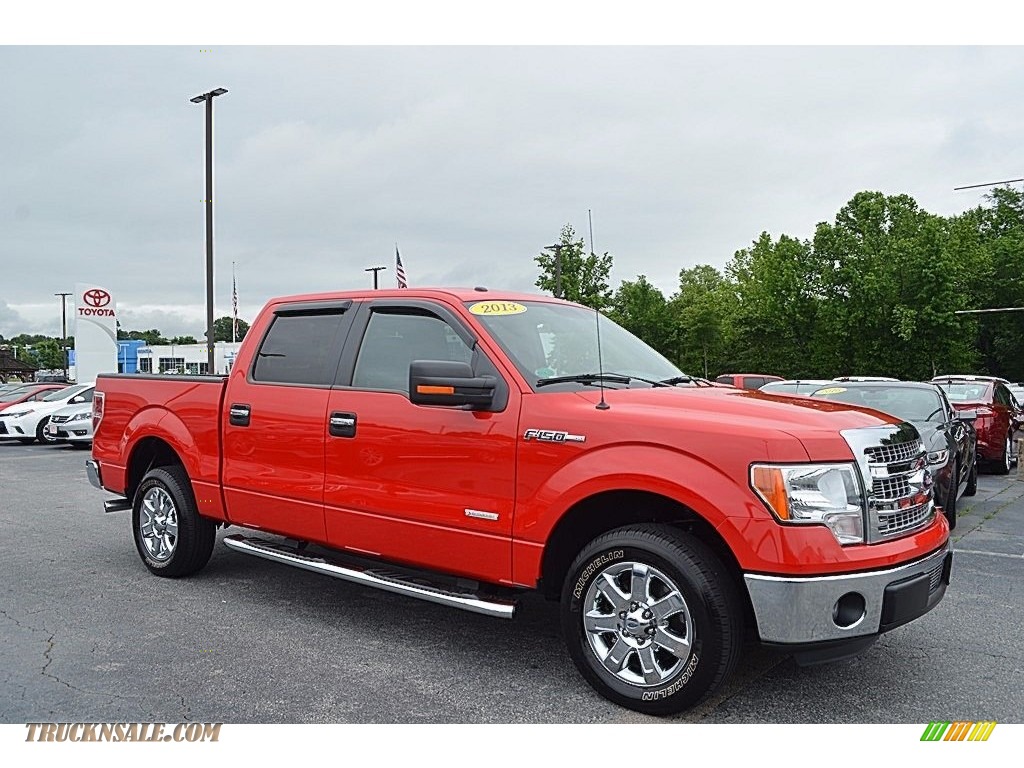 Race Red / Steel Gray Ford F150 XLT SuperCrew