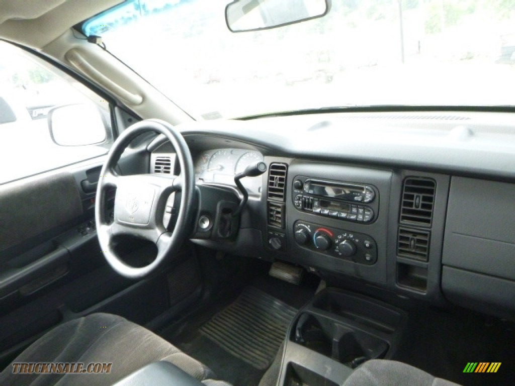 2001 Dakota SLT Quad Cab 4x4 - Bright White / Dark Slate Gray photo #12