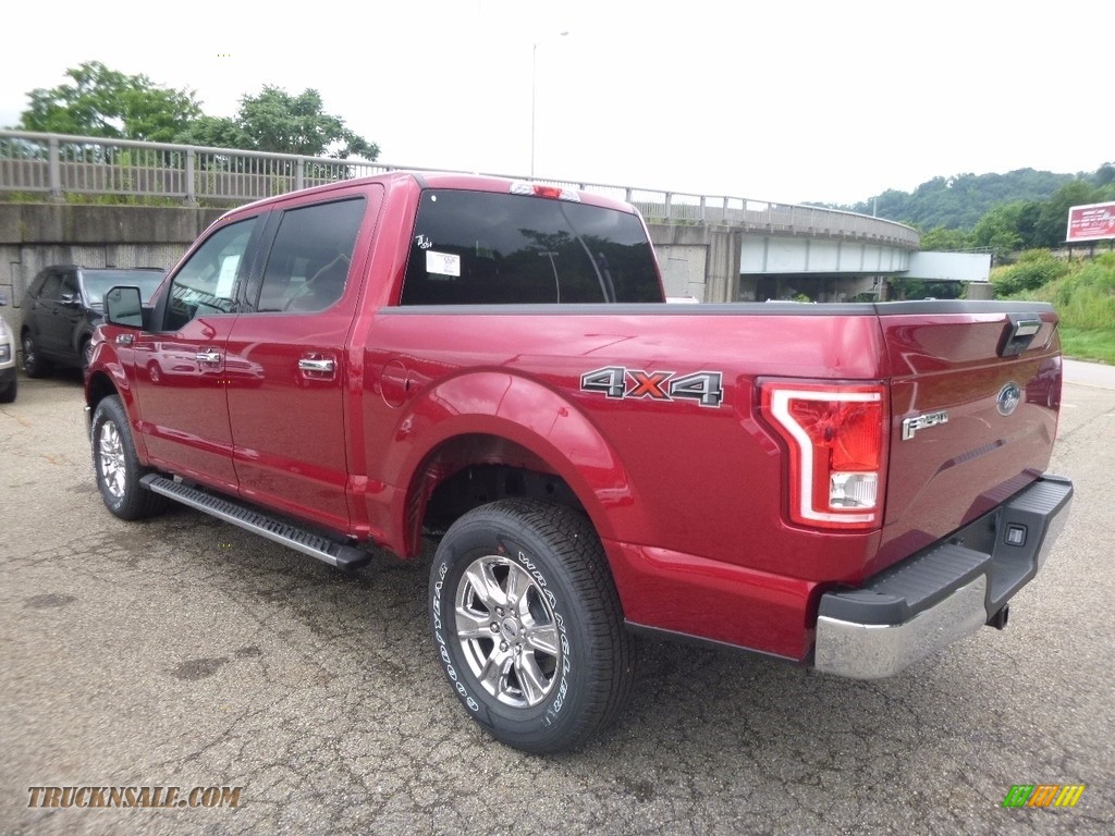 2017 F150 XLT SuperCrew 4x4 - Ruby Red / Earth Gray photo #4