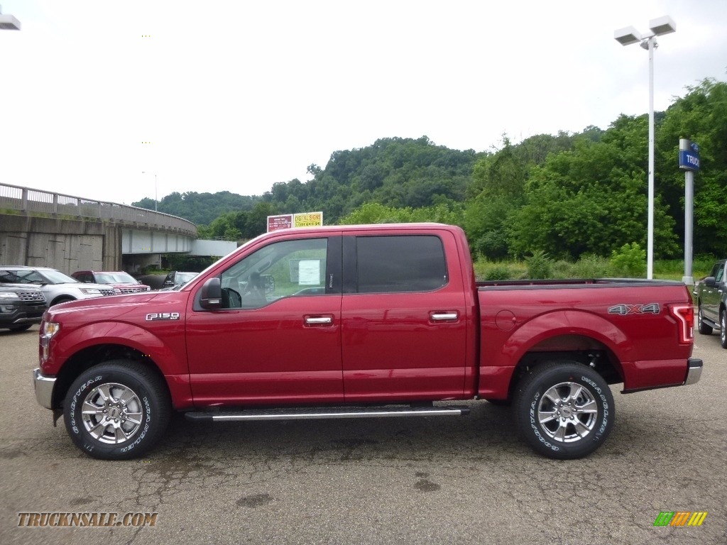 2017 F150 XLT SuperCrew 4x4 - Ruby Red / Earth Gray photo #5