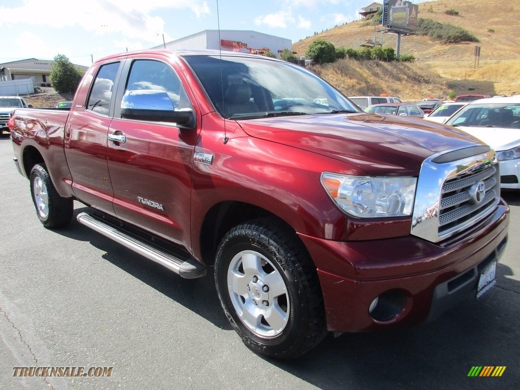 2007 Tundra Limited Double Cab - Salsa Red Pearl / Beige photo #1