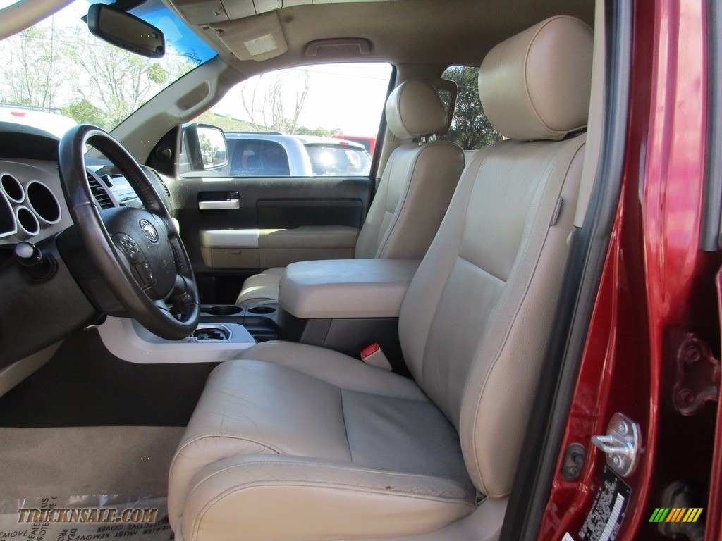2007 Tundra Limited Double Cab - Salsa Red Pearl / Beige photo #8