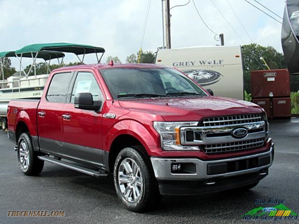 2018 F150 XLT SuperCrew 4x4 - Ruby Red / Earth Gray photo #7