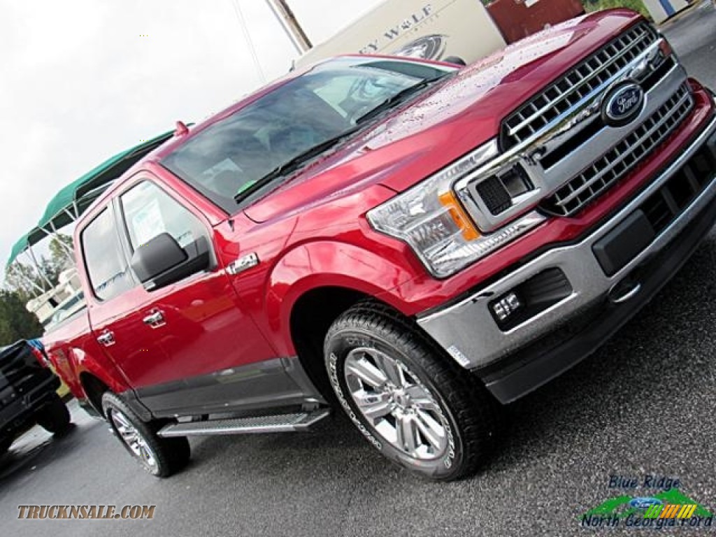 2018 F150 XLT SuperCrew 4x4 - Ruby Red / Earth Gray photo #36