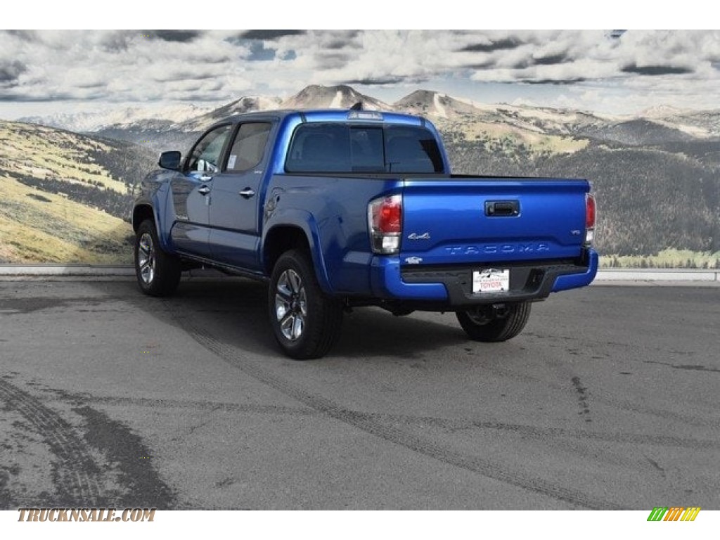 2017 Tacoma Limited Double Cab 4x4 - Blazing Blue Pearl / Limited Hickory photo #3