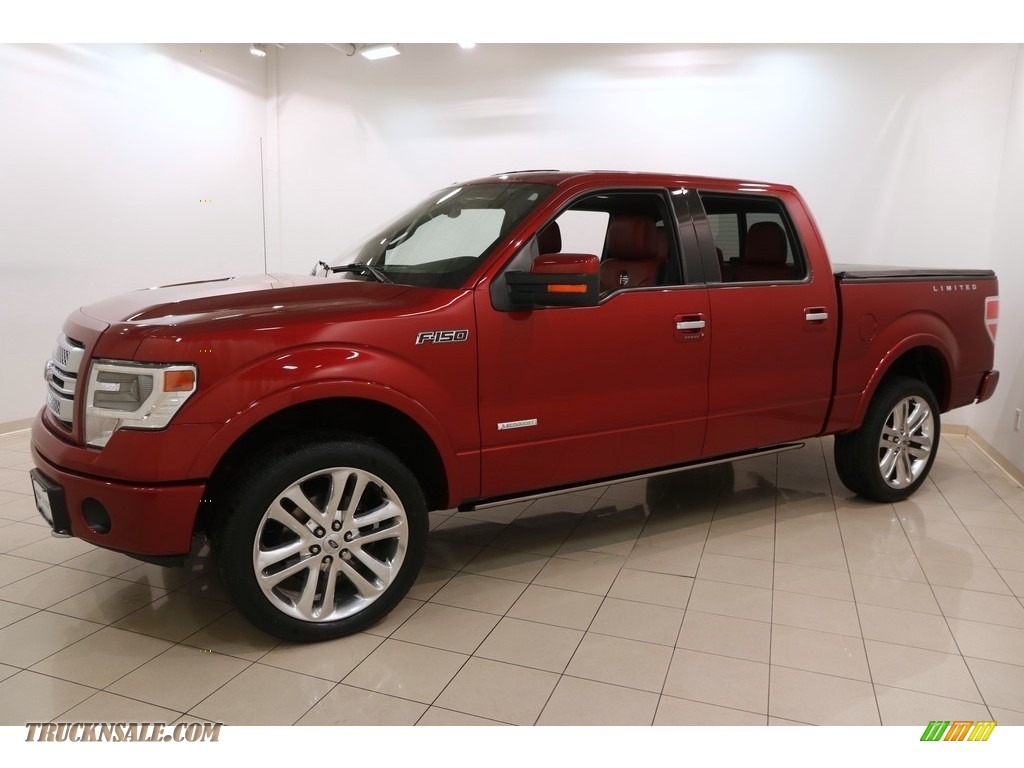2013 F150 Limited SuperCrew 4x4 - Ruby Red Metallic / FX Sport Appearance Black/Red photo #3