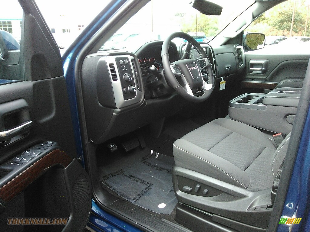 2018 Sierra 1500 SLE Double Cab 4WD - Stone Blue Metallic / Jet Black photo #9