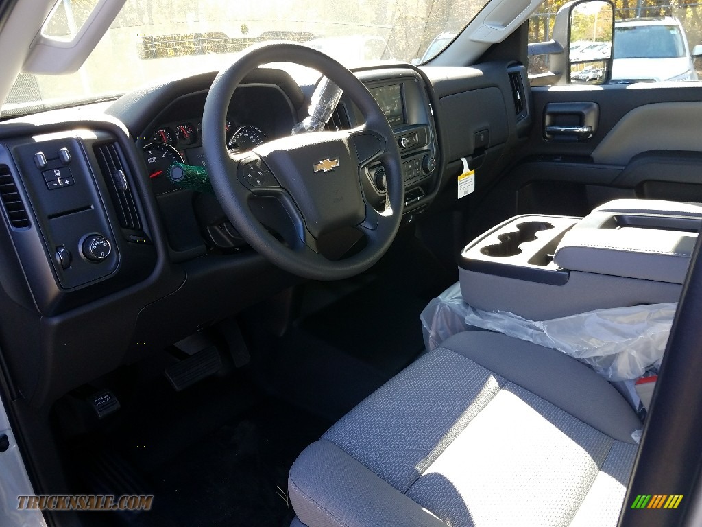 2018 Silverado 3500HD Work Truck Double Cab - Silver Ice Metallic / Dark Ash/Jet Black photo #7
