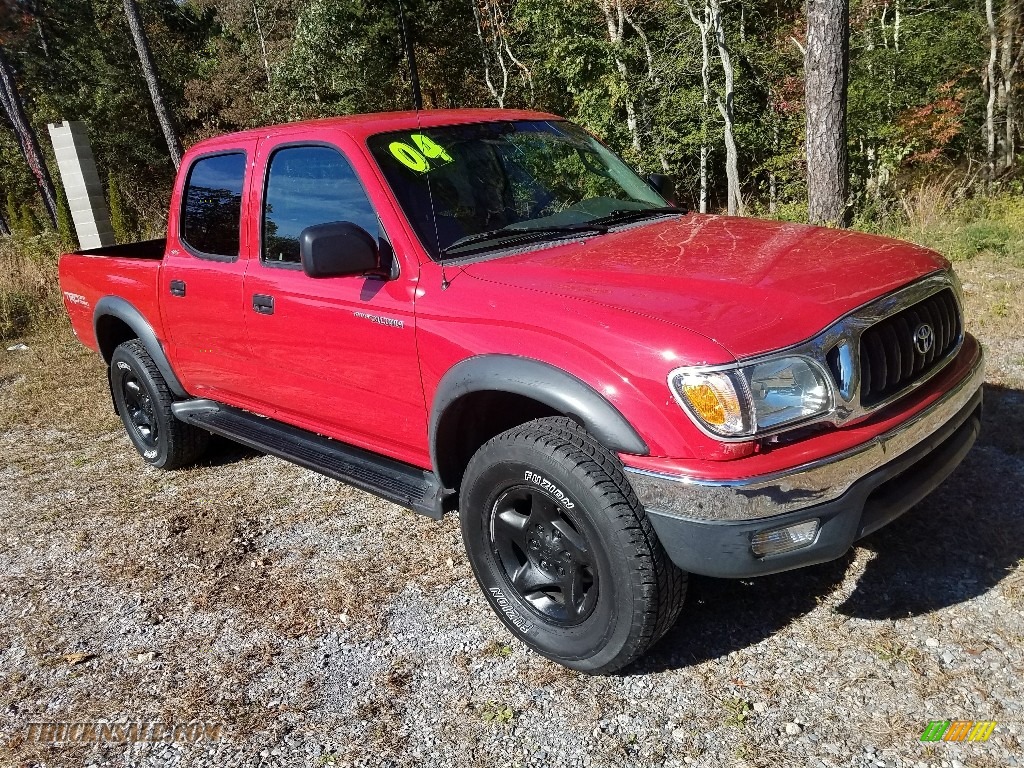 2004 Tacoma V6 PreRunner Double Cab - Impulse Red Pearl / Charcoal photo #3