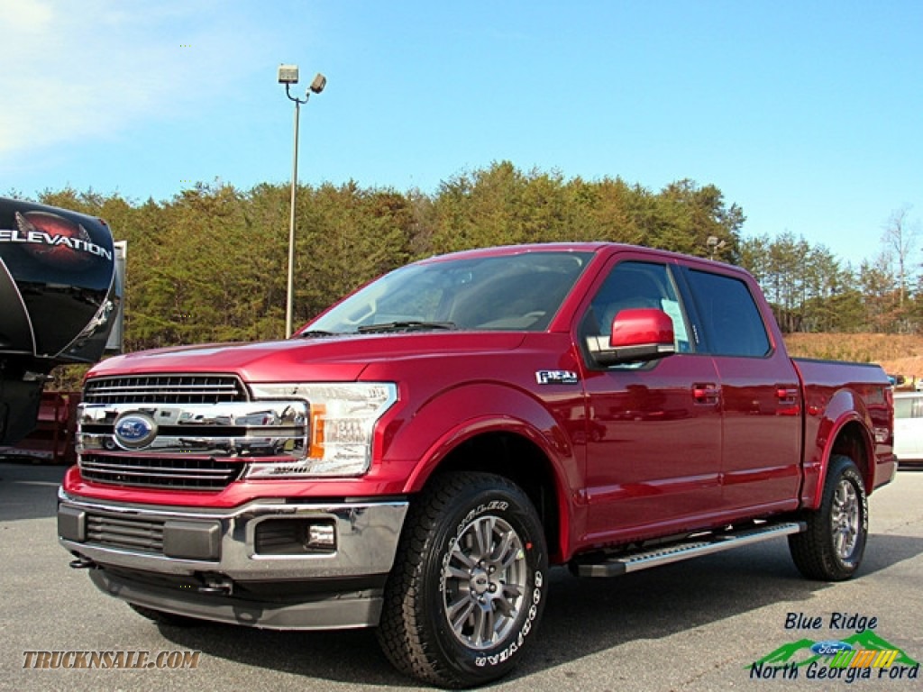 Ruby Red / Light Camel Ford F150 Lariat SuperCrew 4x4