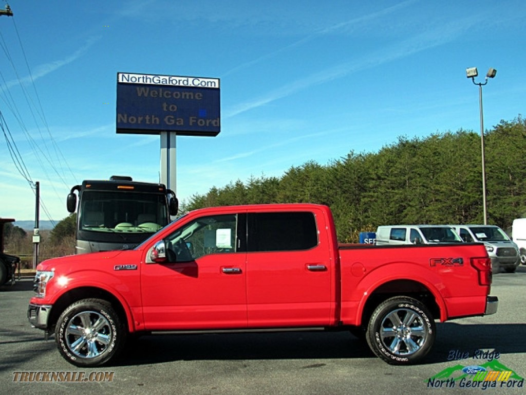2018 F150 Lariat SuperCrew 4x4 - Race Red / Earth Gray photo #2
