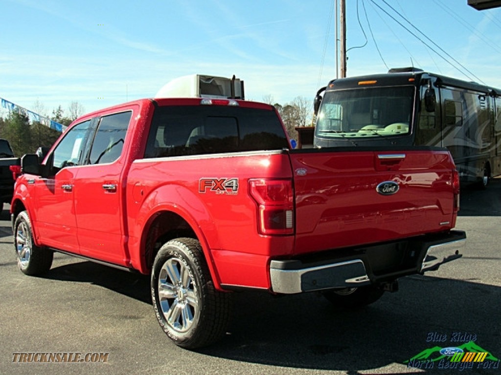 2018 F150 Lariat SuperCrew 4x4 - Race Red / Earth Gray photo #3