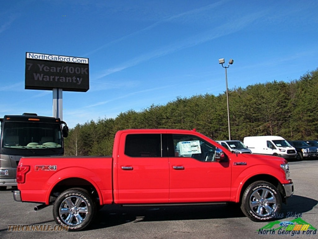 2018 F150 Lariat SuperCrew 4x4 - Race Red / Earth Gray photo #6