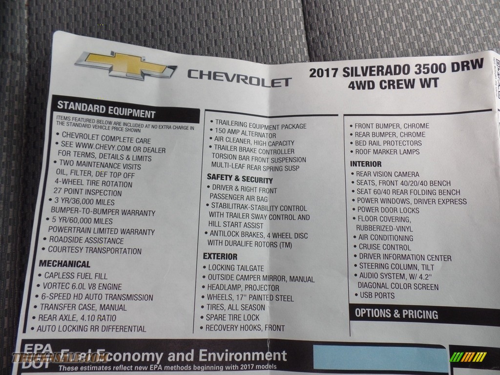 2017 Silverado 3500HD Work Truck Crew Cab Dual Rear Wheel 4x4 - Red Hot / Dark Ash/Jet Black photo #50