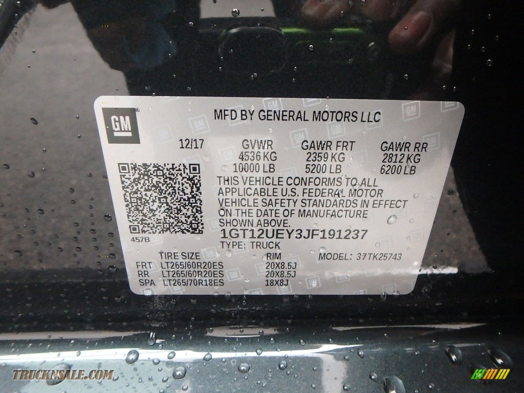 2018 Sierra 2500HD Denali Crew Cab 4x4 - Dark Slate Metallic / Jet Black photo #16
