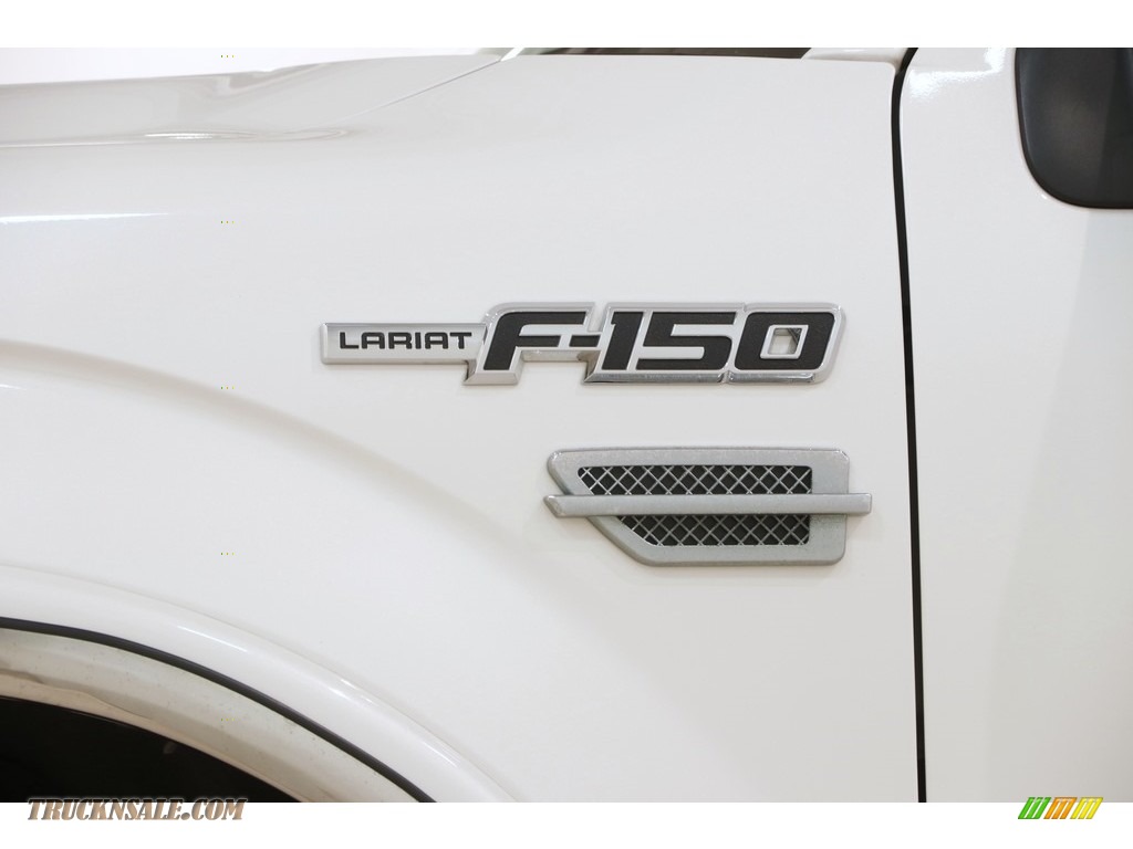 2013 F150 Lariat SuperCab 4x4 - White Platinum Metallic Tri-Coat / Adobe photo #4