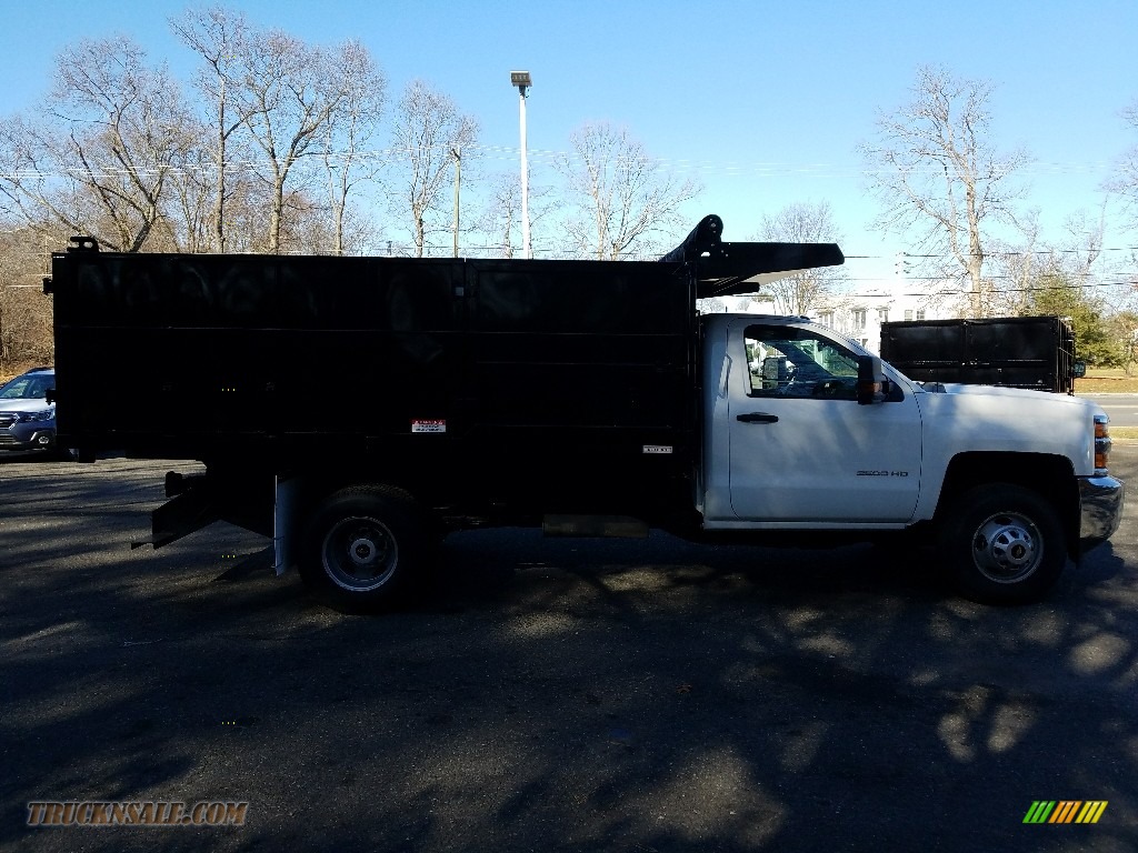 2018 Silverado 3500HD Work Truck Regular Cab 4x4 Dump Truck - Summit White / Dark Ash/Jet Black photo #6
