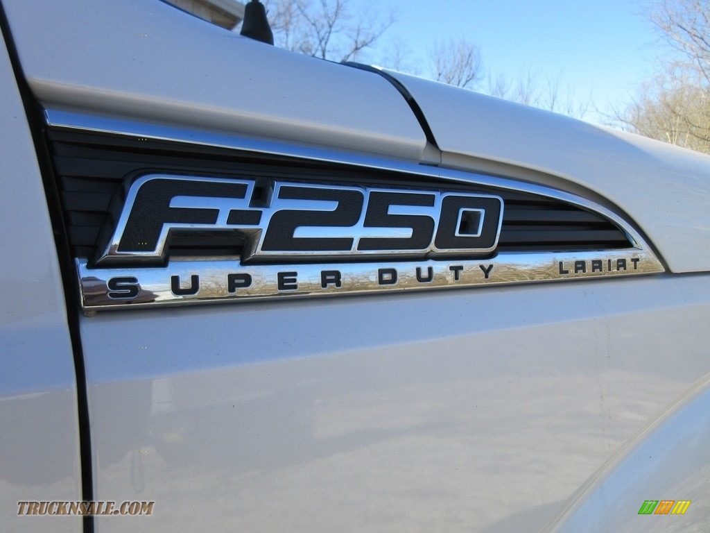 2014 F250 Super Duty Lariat Crew Cab 4x4 - White Platinum Tri-Coat / Black photo #13