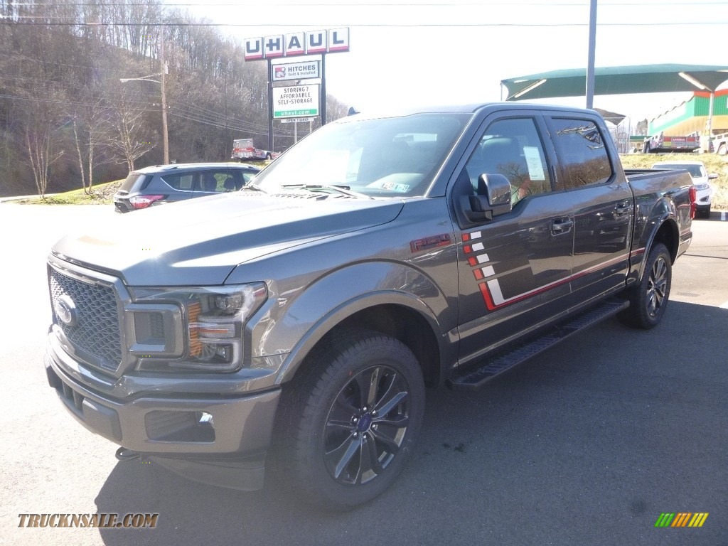2018 F150 Lariat SuperCrew 4x4 - Magnetic / Special Edition Black/Red photo #5