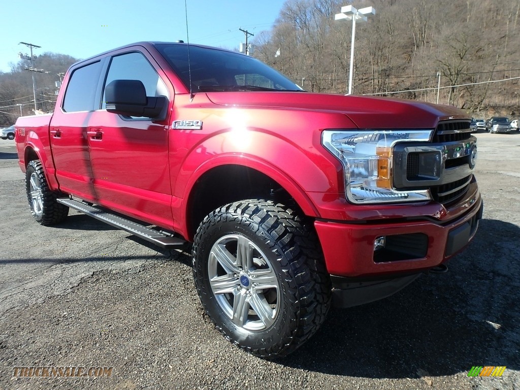 2018 F150 XLT SuperCrew 4x4 - Ruby Red / Earth Gray photo #9
