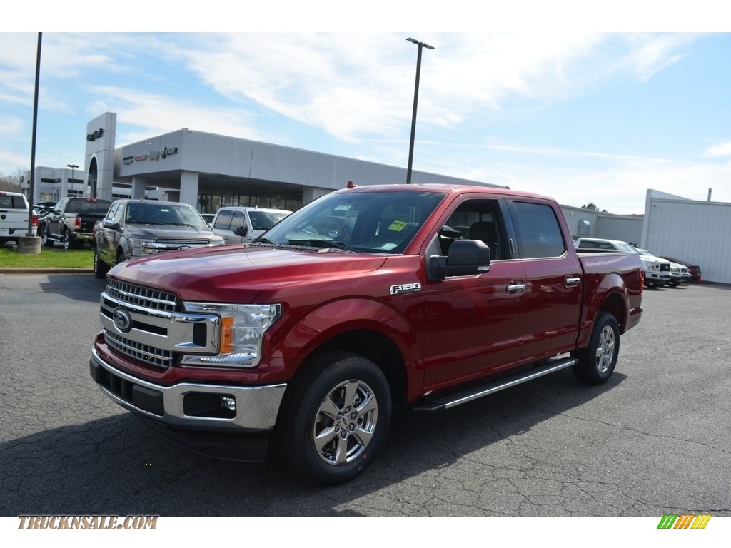 2018 F150 XLT SuperCrew - Ruby Red / Earth Gray photo #3