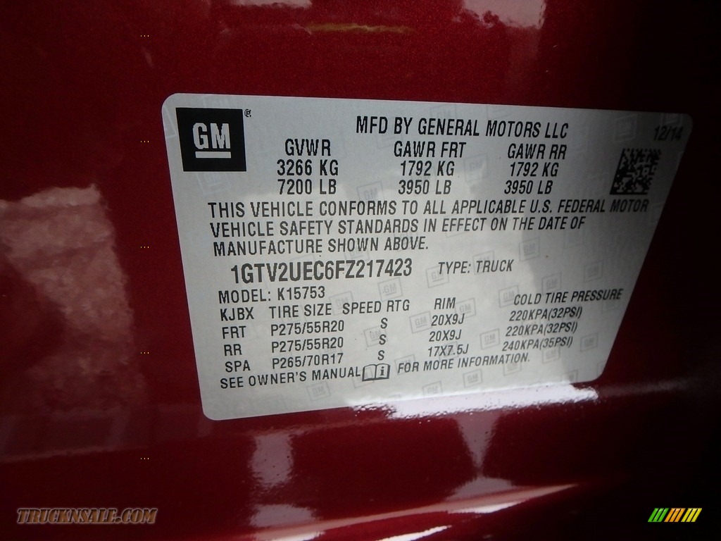 2015 Sierra 1500 SLE Double Cab 4x4 - Sonoma Red Metallic / Jet Black photo #22