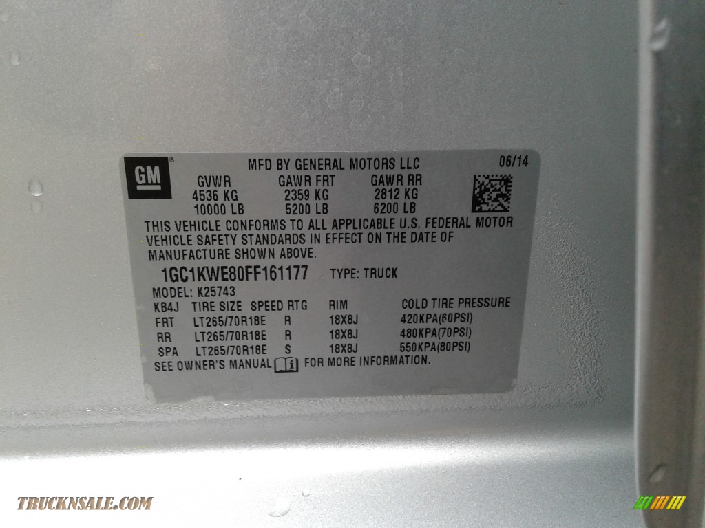 2015 Silverado 2500HD LTZ Crew Cab 4x4 - Silver Ice Metallic / Cocoa/Dune photo #38