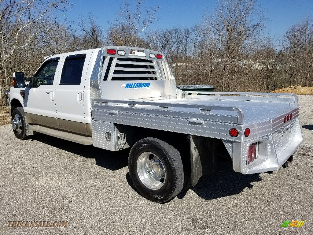 2008 F350 Super Duty King Ranch Crew Cab 4x4 Dually - Oxford White / Chaparral Brown photo #5