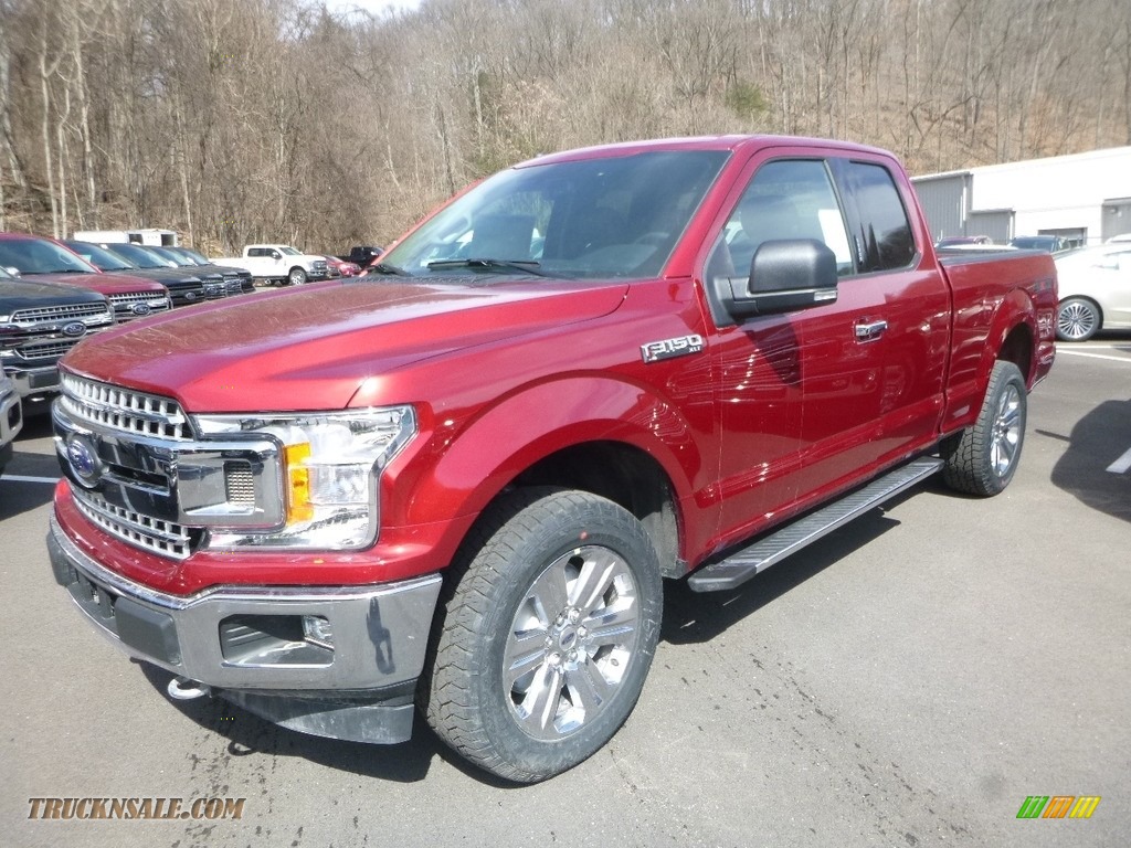 2018 F150 XLT SuperCab 4x4 - Ruby Red / Earth Gray photo #5