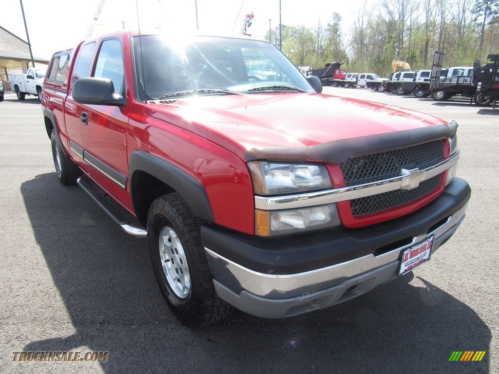 2003 Silverado 1500 LT Extended Cab 4x4 - Victory Red / Tan photo #7