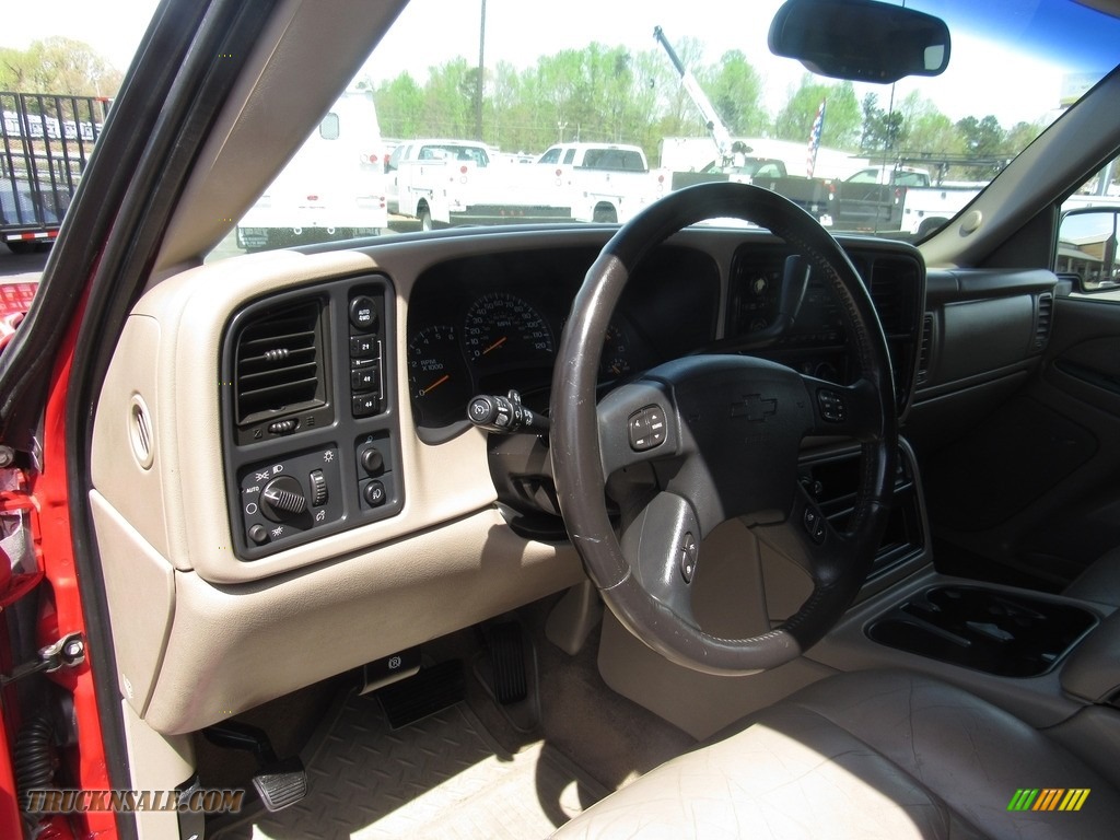 2003 Silverado 1500 LT Extended Cab 4x4 - Victory Red / Tan photo #13