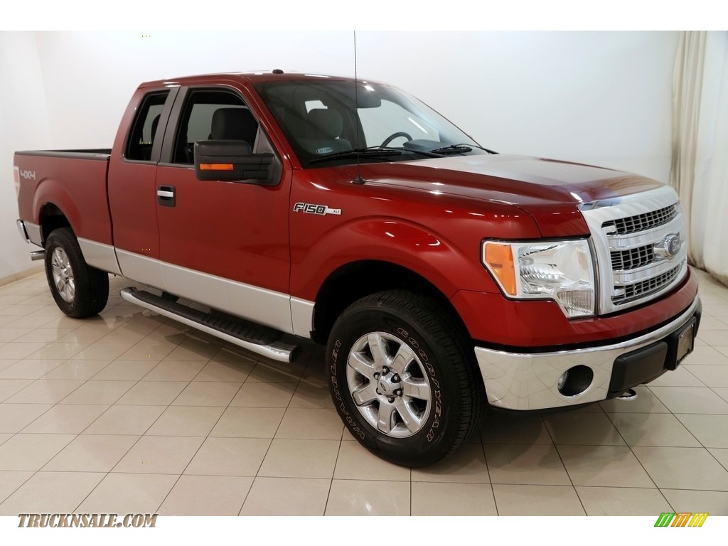 Ruby Red Metallic / Steel Gray Ford F150 XLT SuperCab 4x4