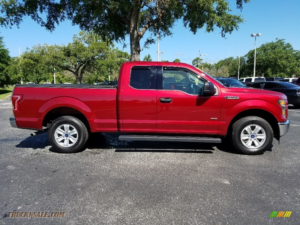 2017 F150 XLT SuperCab - Ruby Red / Earth Gray photo #6