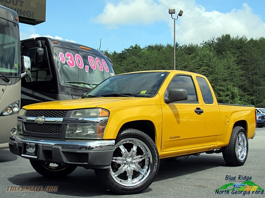 Yellow / Very Dark Pewter Chevrolet Colorado Extended Cab