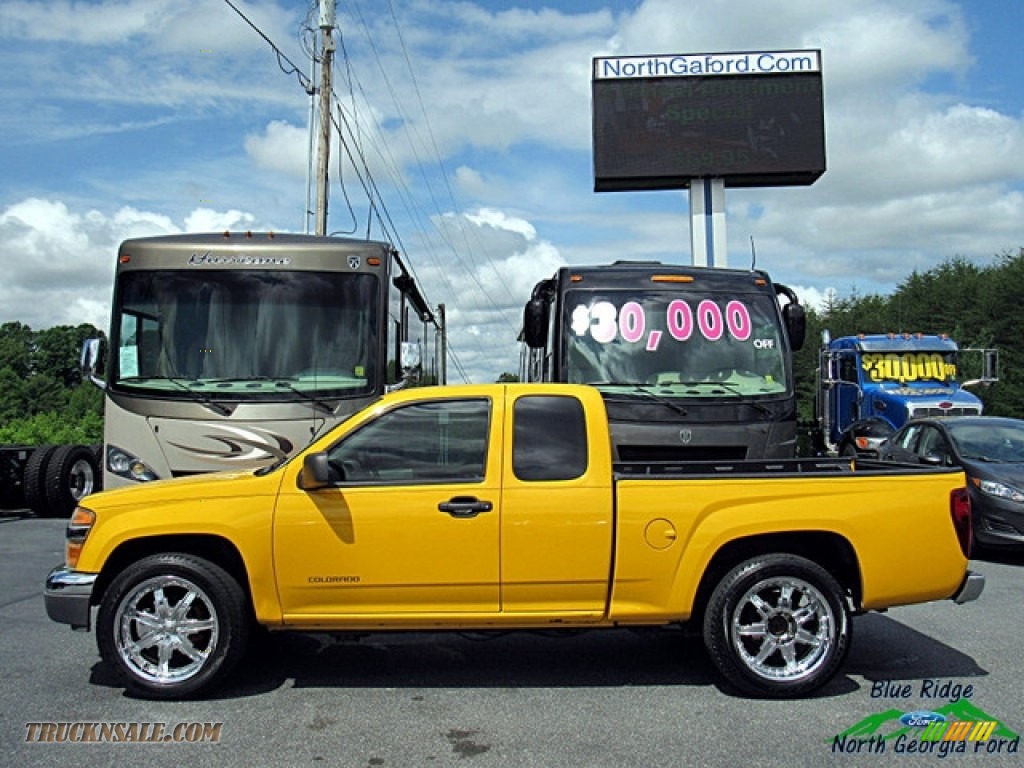 2005 Colorado Extended Cab - Yellow / Very Dark Pewter photo #2