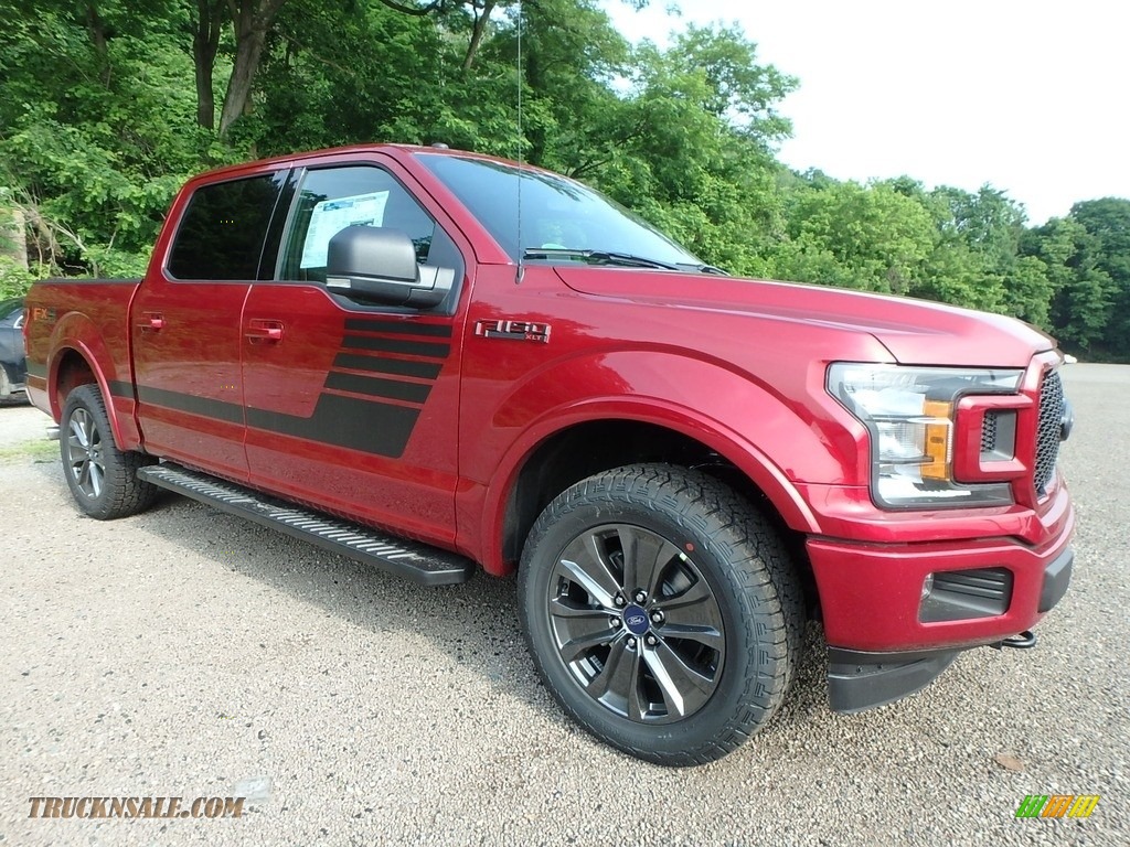 2018 F150 XLT SuperCrew 4x4 - Ruby Red / Special Edition Black/Red photo #9