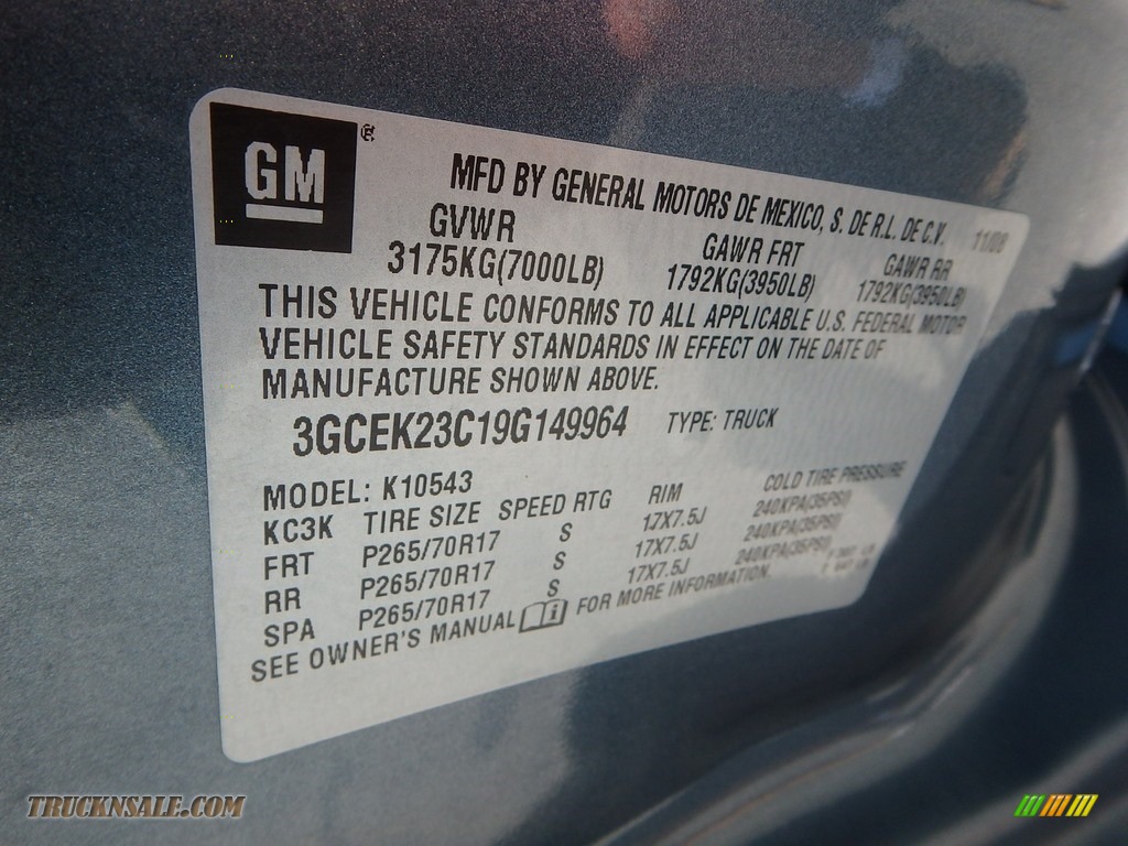 2009 Silverado 1500 LT Crew Cab 4x4 - Blue Granite Metallic / Ebony photo #14