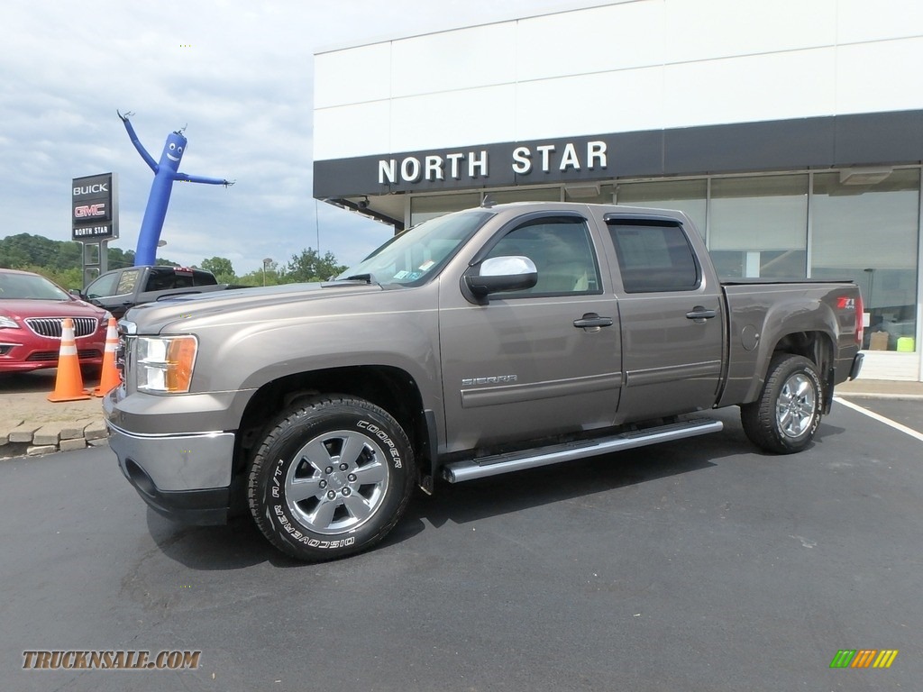 2012 Sierra 1500 SLE Crew Cab 4x4 - Mocha Steel Metallic / Very Dark Cashmere/Light Cashmere photo #1